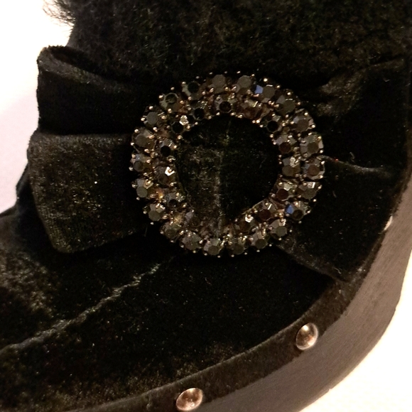 NEW!! VIA SPIGA velvet heeled mules - Picture 2 of 8